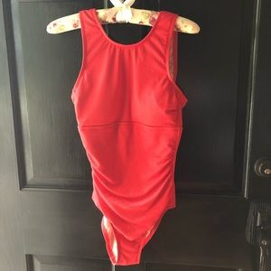 Kona Sol Textured High Neck Swimsuit